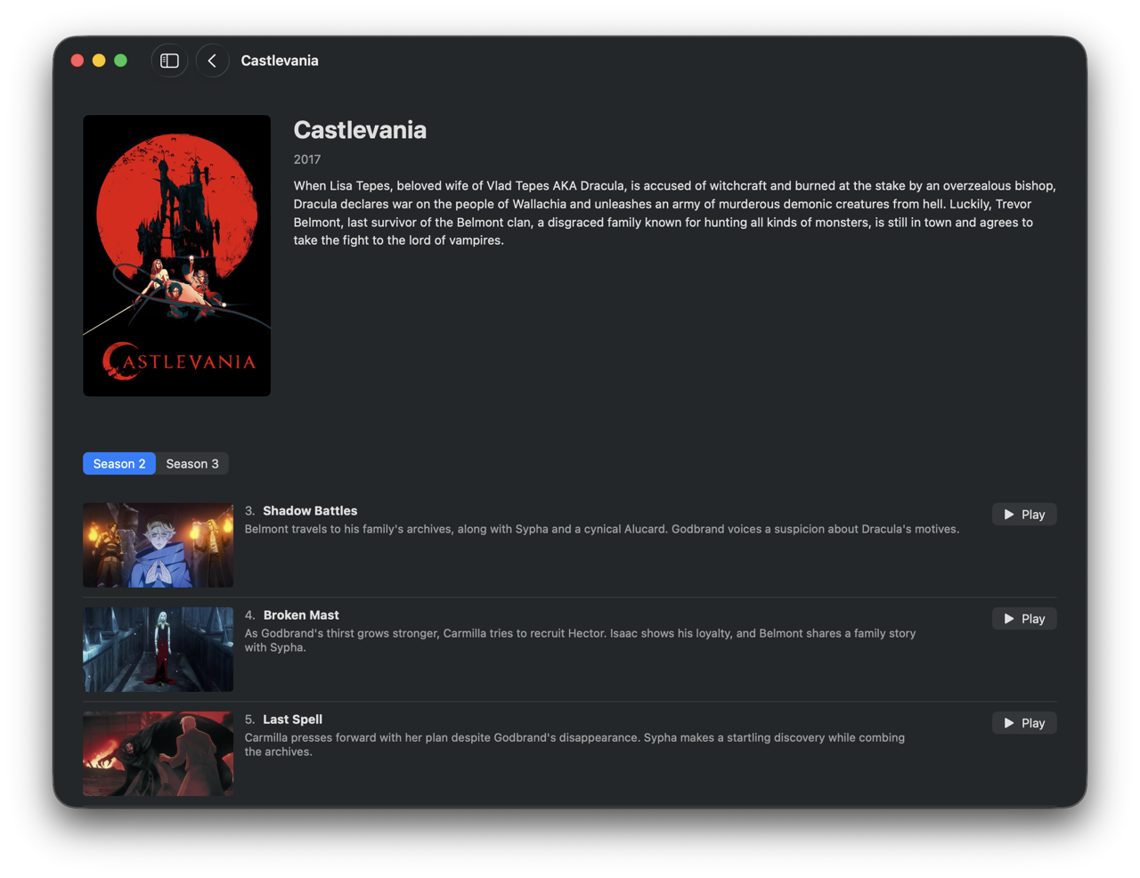 Vidyeo home, dark mode