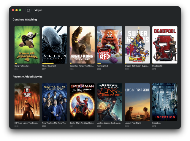 Vidyeo show detail, light mode (Westworld)